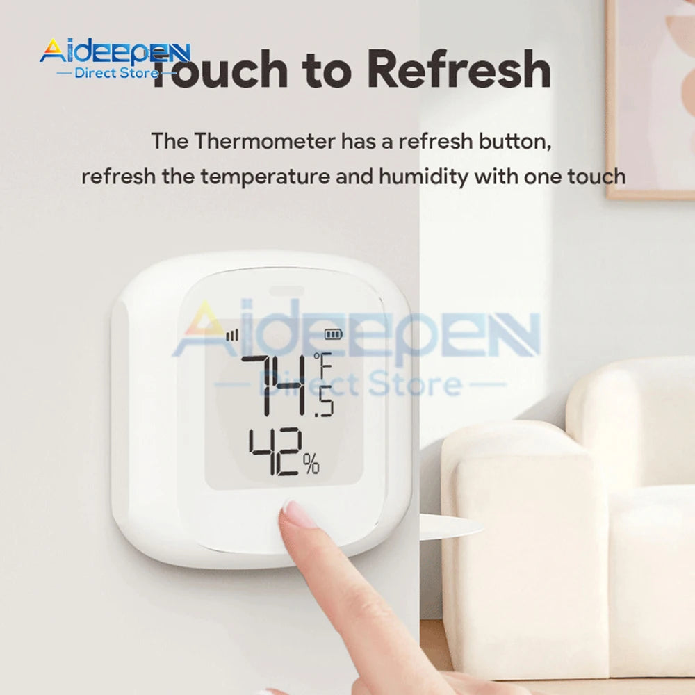 Tuya Smart Wifi/Zigbee Temperature and Humidity Sensor Indoor Hygrometer Thermometer with LCD Display Support Alexa Google Home