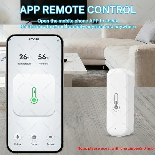 Zigbee 3.0 Temperature and Humidity Sensor Zigbee Hub Required Work with Yandex ZHA Homeassistant Alexa Zigbee2Mqtt