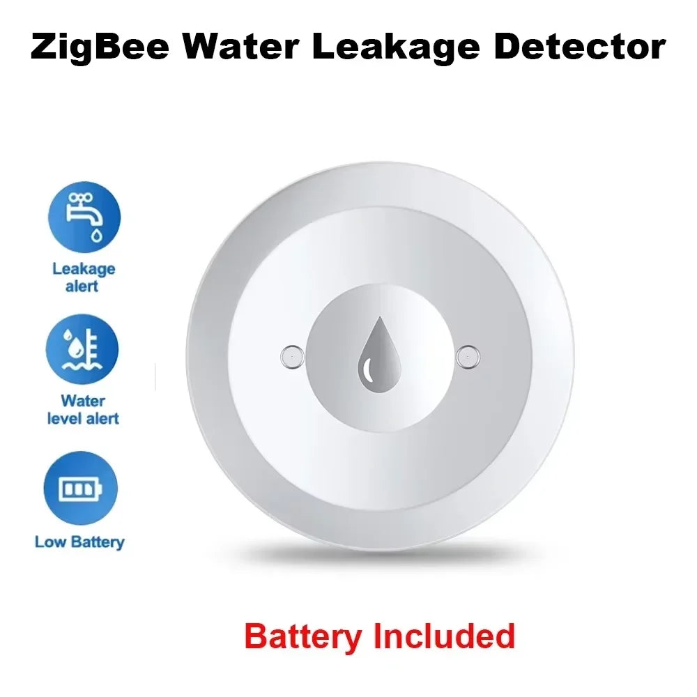 Tuya Smart Wifi Water Leak Sensor Water Overflow Level Detector 80Db Sound Alarm System Flood Leakage Sensor Remote Monitor