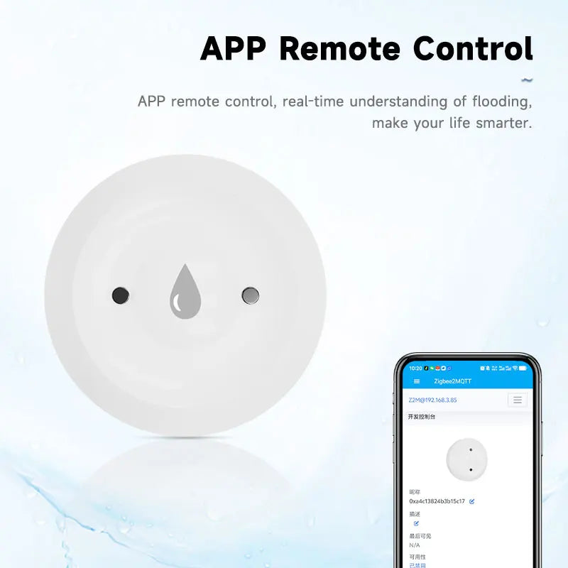Tuya Zigbee3.0 Water Flood Linkage Sensor Detector Overflow Waterproof Smart Alarm App Remote Monitor Home Assistant Zigbee2Mqtt
