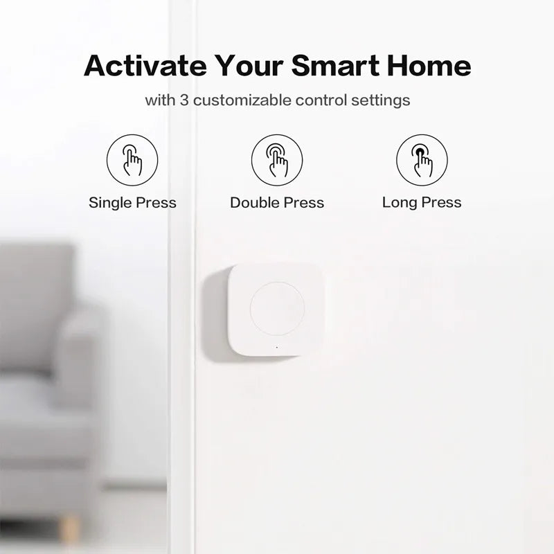 Sensor Smart Wireless Mini Switch Key Zigbee Connection Remote One Key Control Button Home Security Mihome Homekit