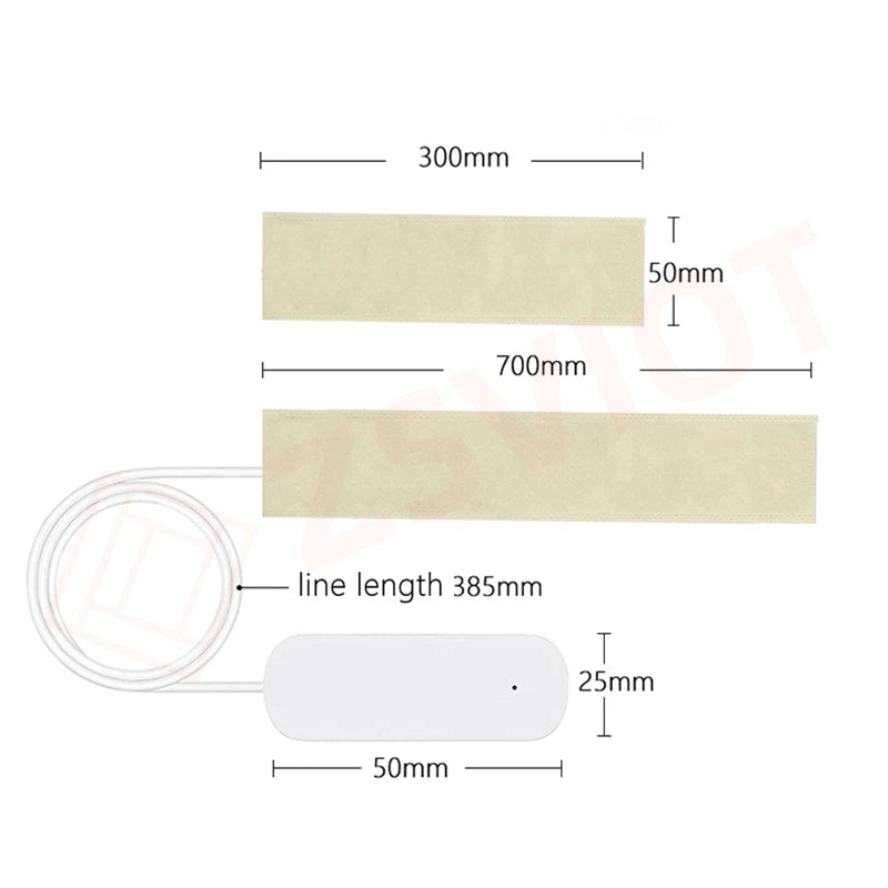 Tuya Zigbee2Mqtt Multifunctional Pressure Sensor Flexible Thin Film Smart Life Smart Linkage Detection Strip for Home Automation