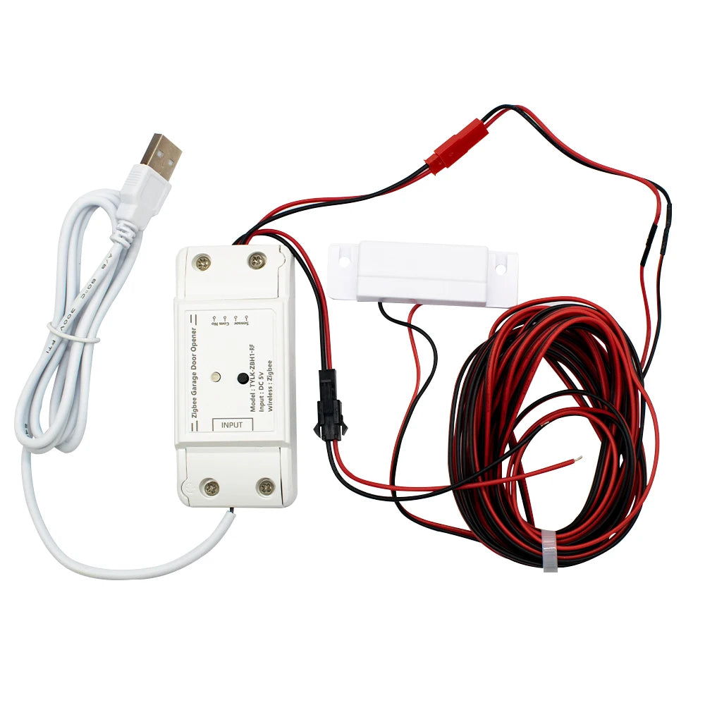 Zigbee Wifi Smart Garage Door Opener DC5V with Door Magnet 433Mhz RF Wireless Controller Work with Tuya Alexa Google Home