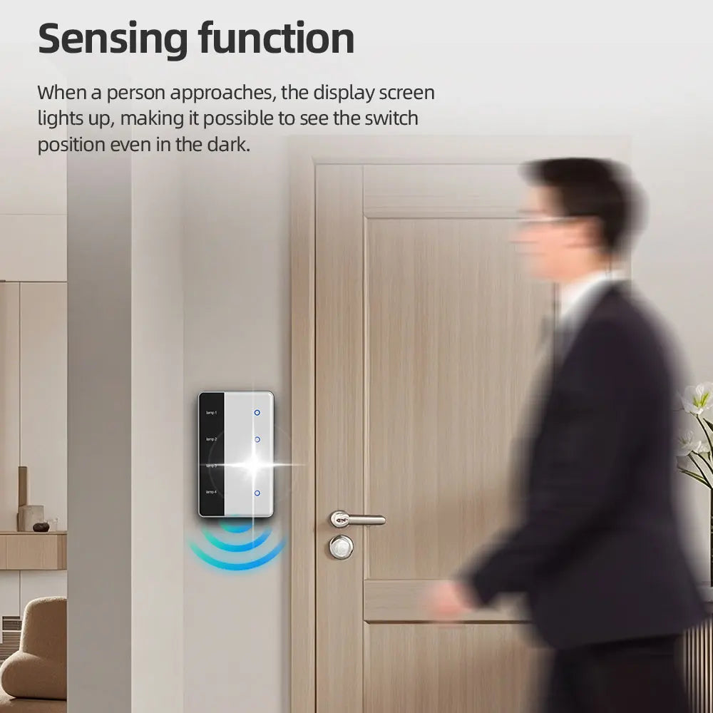 Zigbee DIY Name Switch Work with Tuya Smart Display Screen Touch Panel US Light Switch Alexa Google Home Voice Control