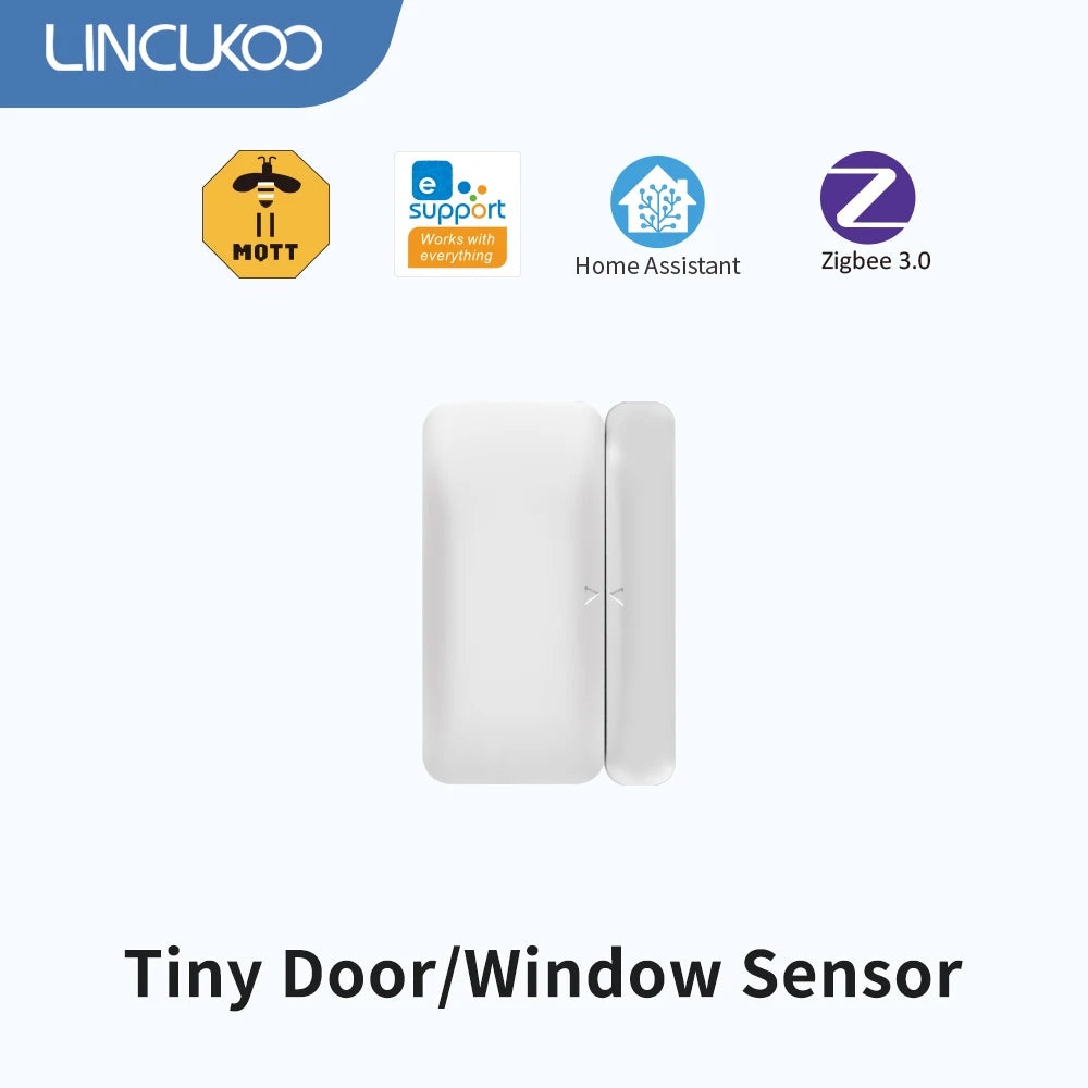 Smart Zigbee3.0 Tiny Door/Window Sensor Door Open Closed Wireless Alarm for Zigbee2Mqtt Home Assistant or Ewelink