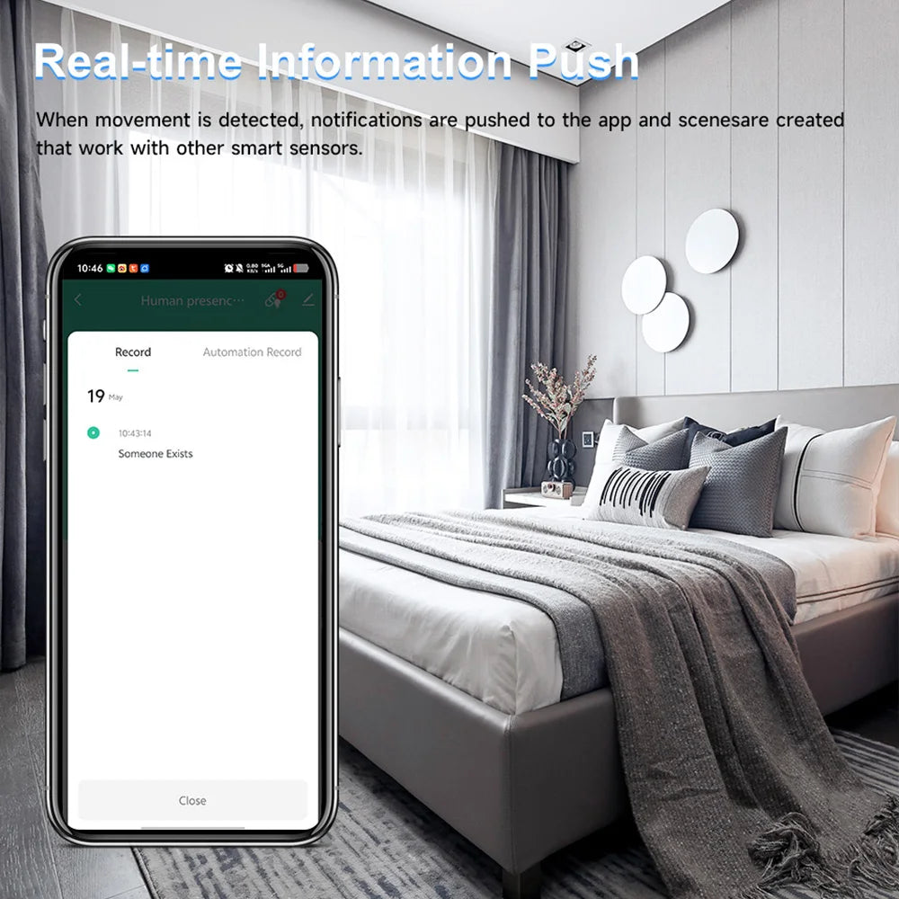 Tuya Zigbee Human Presence Detector Smart 24Ghz Radar Detector PIR Sensor Motion Sensor Smart Life APP
