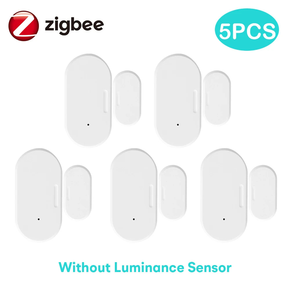Enhance Your Home Security with the Tuya Zigbee 3.0 Mini Door & Window Sensor – Smart Alarm with Built-In Brightness Detector, Compatible with Alexa and Google Home