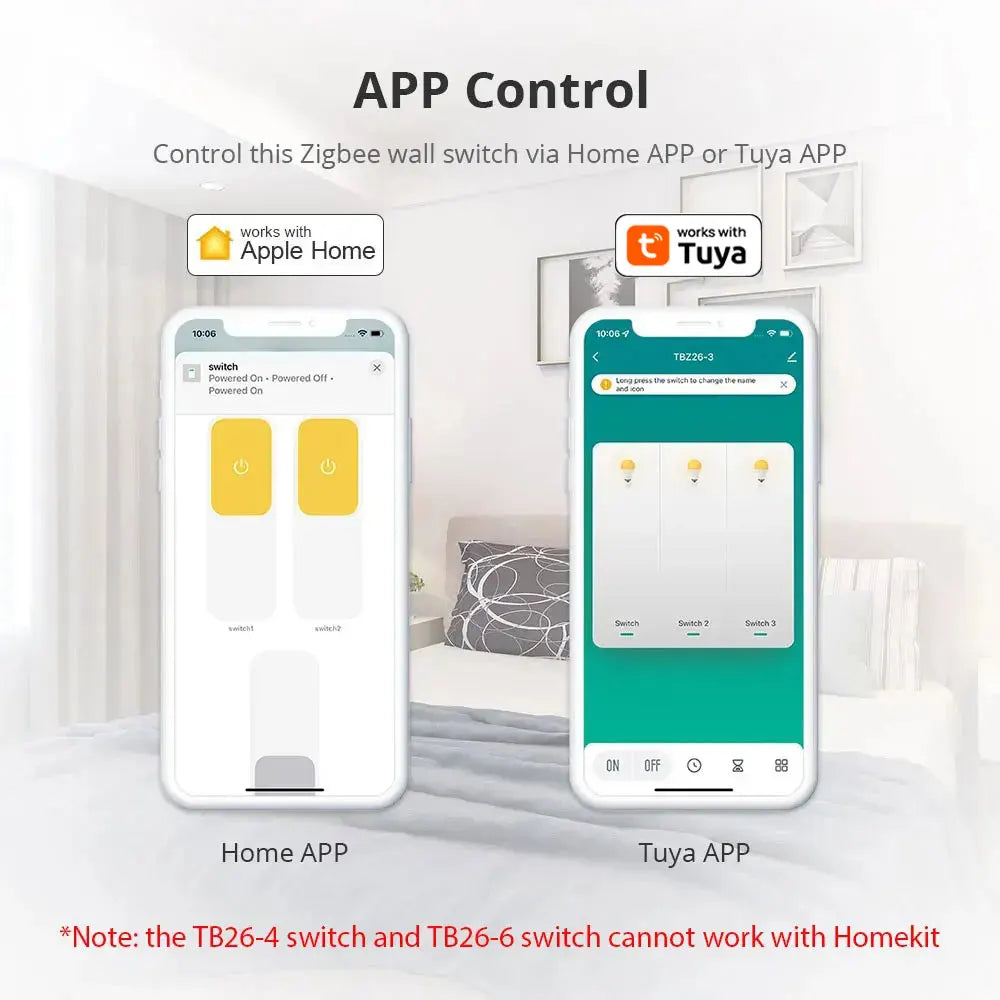 Zigbee Interrupter 1 2 3 4 6 Gangs Light Switch Brazilian Wall Switches Work with Tuya Smart Life Alexa Google Home