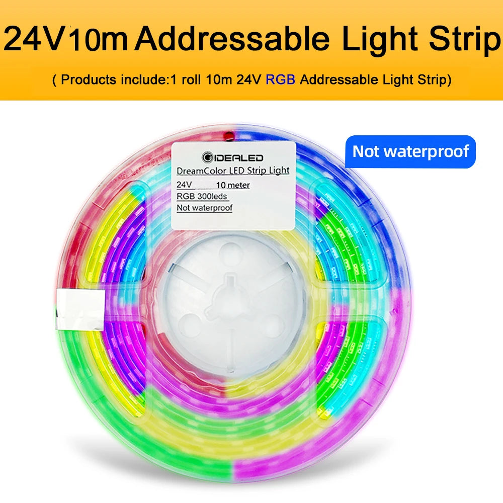 Transform Your Space with the Smart Mic Controller RGB IC Light Strip - Perfect for Music Dynamic Modes and DIY Customization!