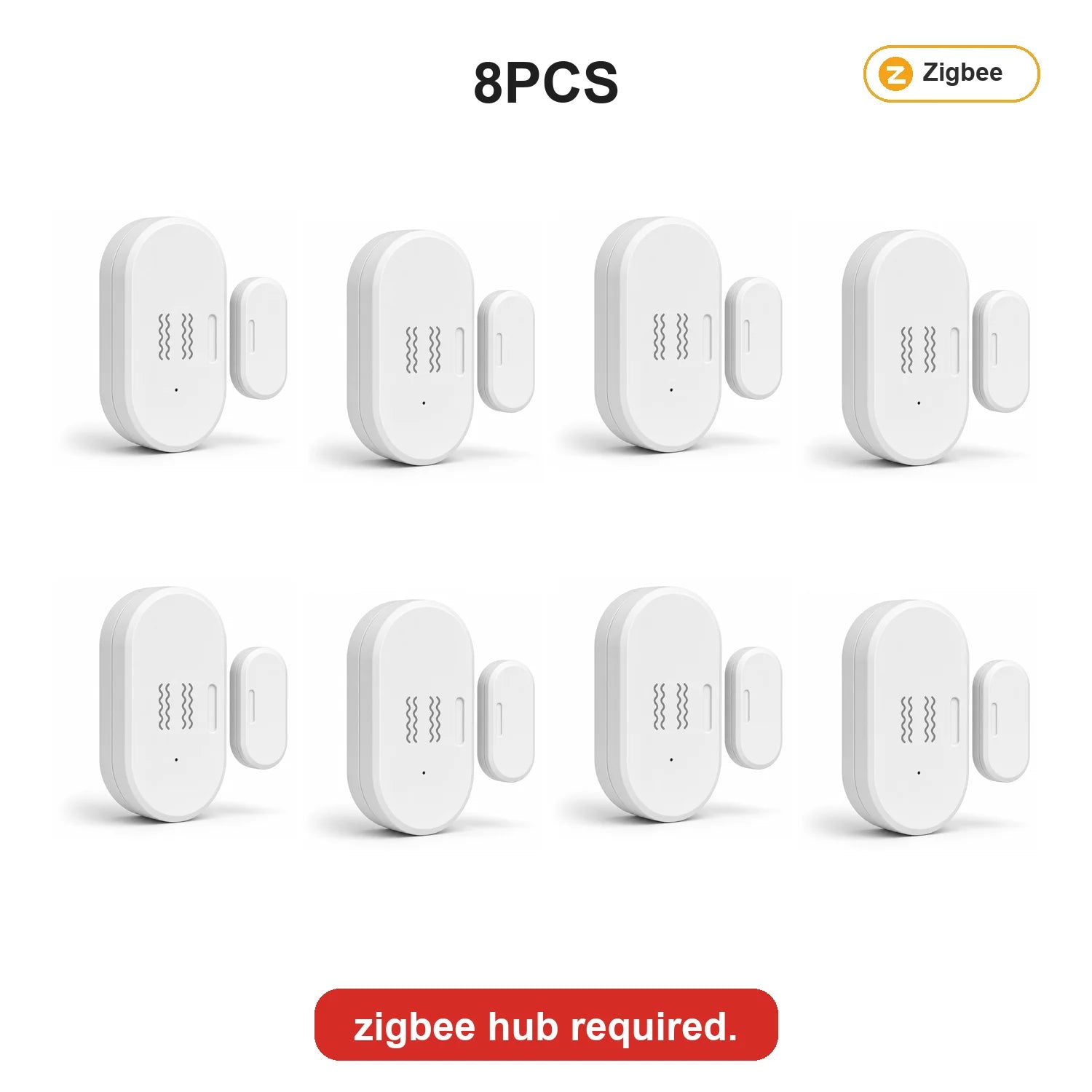 Tuya Zigbee Vibration Door Window Sensor Smart Door Contact Sensor Smart Life Home Assistant Zigbee2Mqtt App Open Close Alert