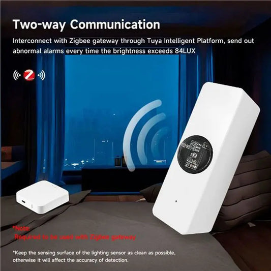 B50B-2X Tuya Zigbee Light Sensor Luminance Sensor Sensor Real-Time Luminance Detection Smart Home Automation App Control