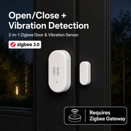 Tuya Zigbee Vibration Door Window Sensor Smart Door Contact Sensor Smart Life Home Assistant Zigbee2Mqtt App Open Close Alert
