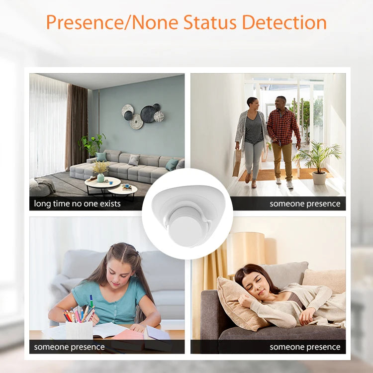 Tuya Zigbee Human Presence Sensor Pro 24G Mmwave Radar Detector APP Control for Home Assistant Smart Security Protector