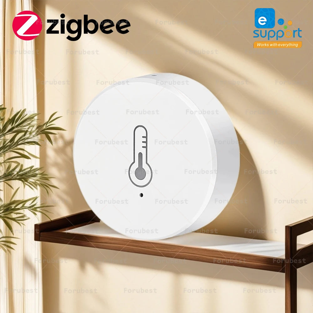 Zigbee Temperature and Humidity Sensor Smart Home Connected Thermometer Compatible with Alexa Google Assistant Yandex Alice Z2M