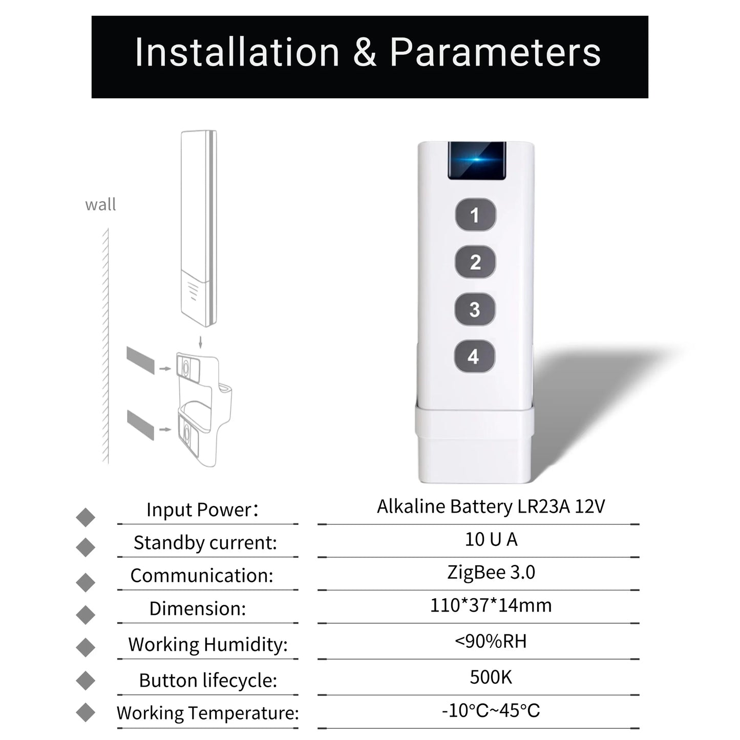 Transform Your Smart Home Experience with the Zigbee 3.0 Smart Remote Button - A Versatile 4-Mode Controller Compatible with Tuya Smart!