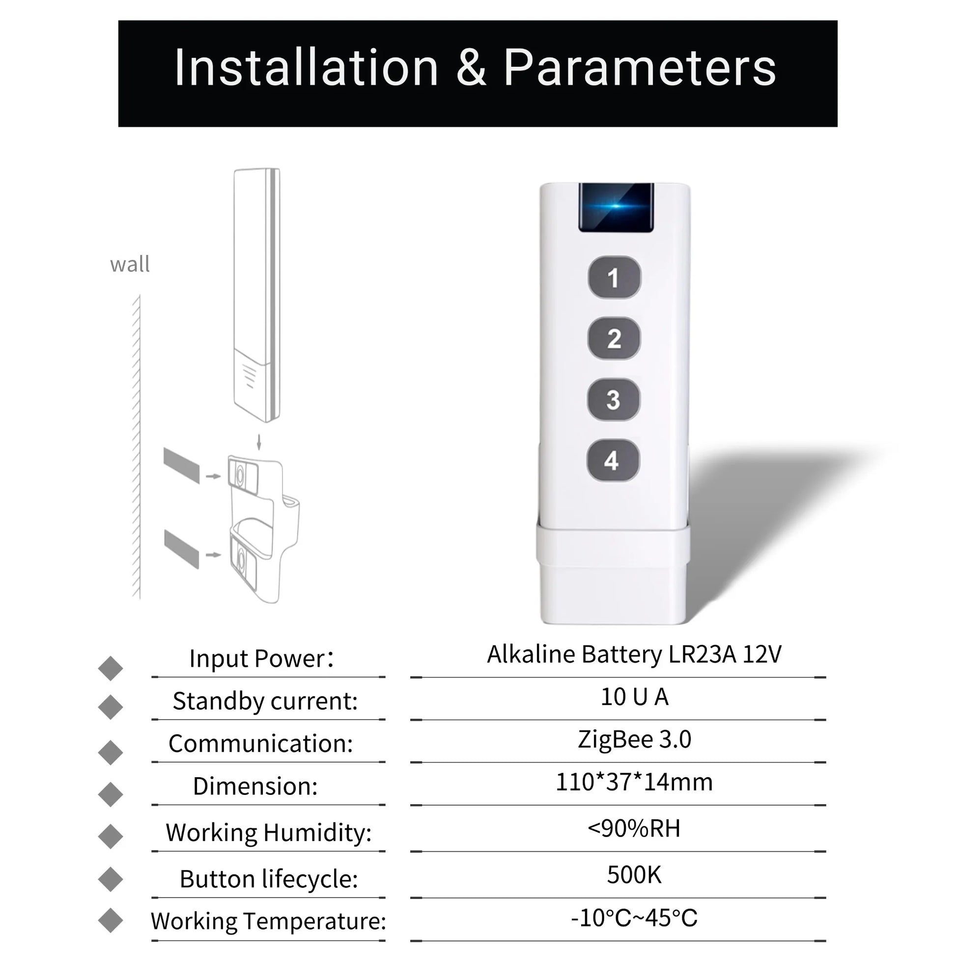 Transform Your Smart Home Experience with the Zigbee 3.0 Smart Remote Button - A Versatile 4-Mode Controller Compatible with Tuya Smart!