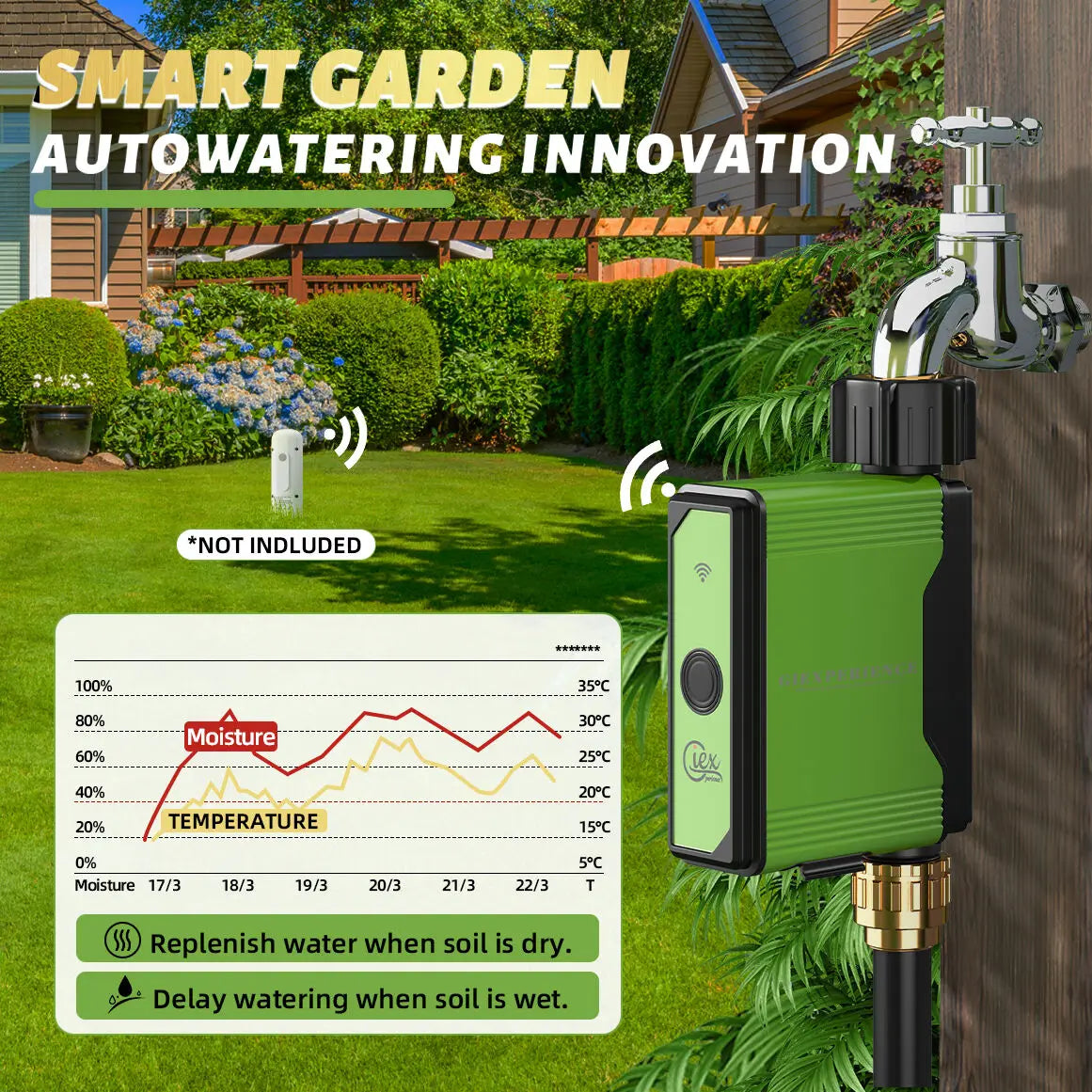 2024 NEW ZIGBEE Garden Watering Timer Smart Sprinkler Drip Irrigation System Built-In Water Flow Recorder Controller TUYA