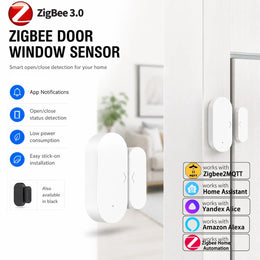 Zigbee Contact Sensor Door & Window Sensor Zigbee Hub Required Work with Yandex Alexa Zigbee2Mqtt ZHA Homeassistant