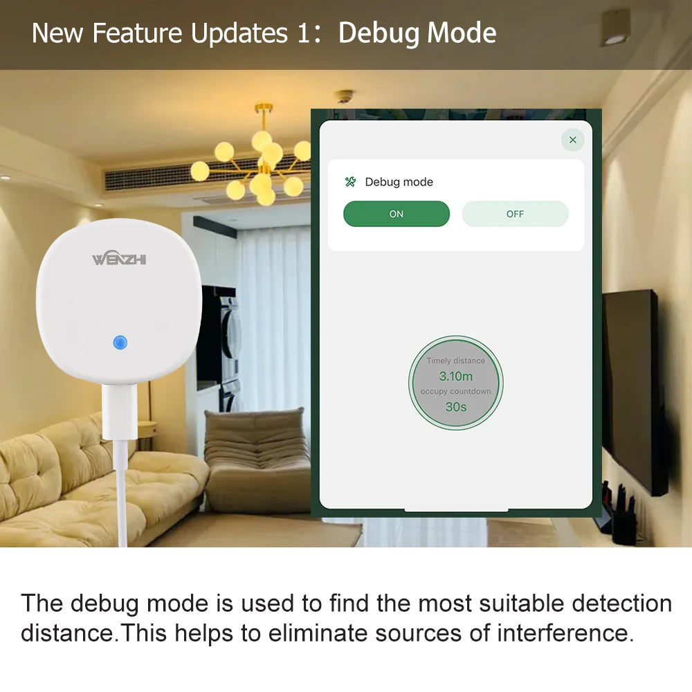 Zigbee/Wifi Mmwave Human Presence Sensor Radar Movement Body Motion Detection with Illuminance Tuya Smart Life Home Assistant