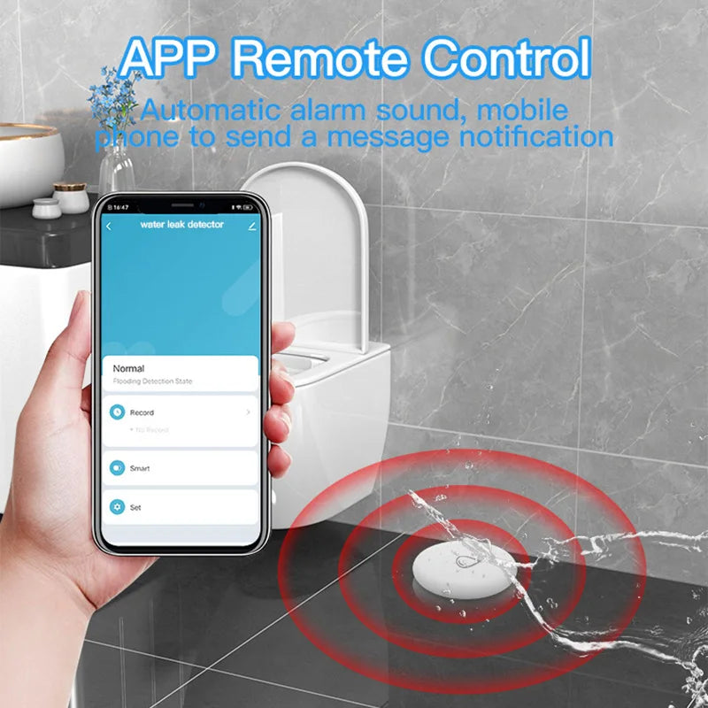 Xiaomi Water Sensor Flood Leak Detector App Remote Monitoring for Kitchen/Bathroom Support Home Assistant Zigbee 2Mqtt