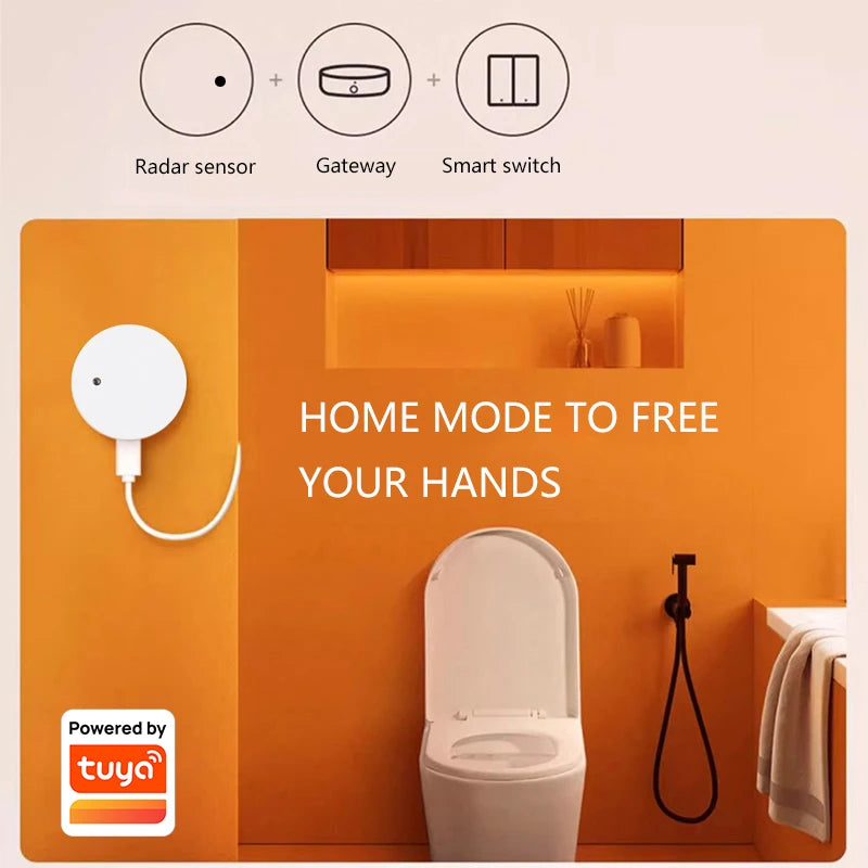 5.8G 24G Zigbee Human Presence Sensor Detector Radar Wave Detection Sensor for Home Security Tuya Smart Human Body Exists Sensor