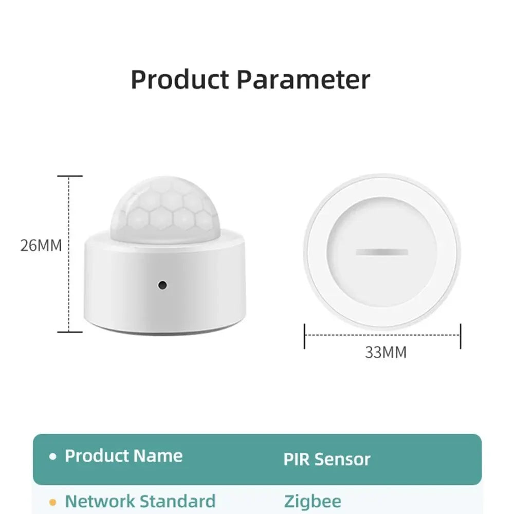 Zigbee Smart PIR Motion Sensor Built in Battery Passive Infrared Detector Support Home Assistant Zigbee2Mqtt