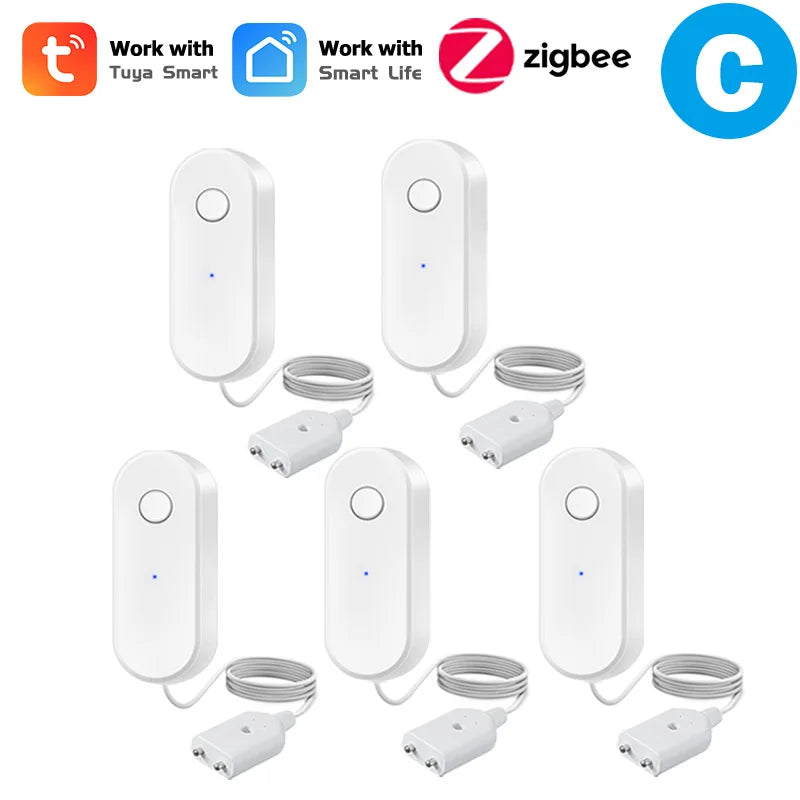 Tuya Zigbee Water Leakage Sensor Smart Life APP Remote Contro Leak Detector Flood Alert Overflow Home Security Alarm