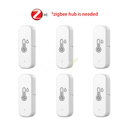 Tuya Zigbee 3.0 Temperature Humidity Sensor Smart Home Indoor Hygrometer App Remote Monitor Work with Smart Life Z2M Need Hub