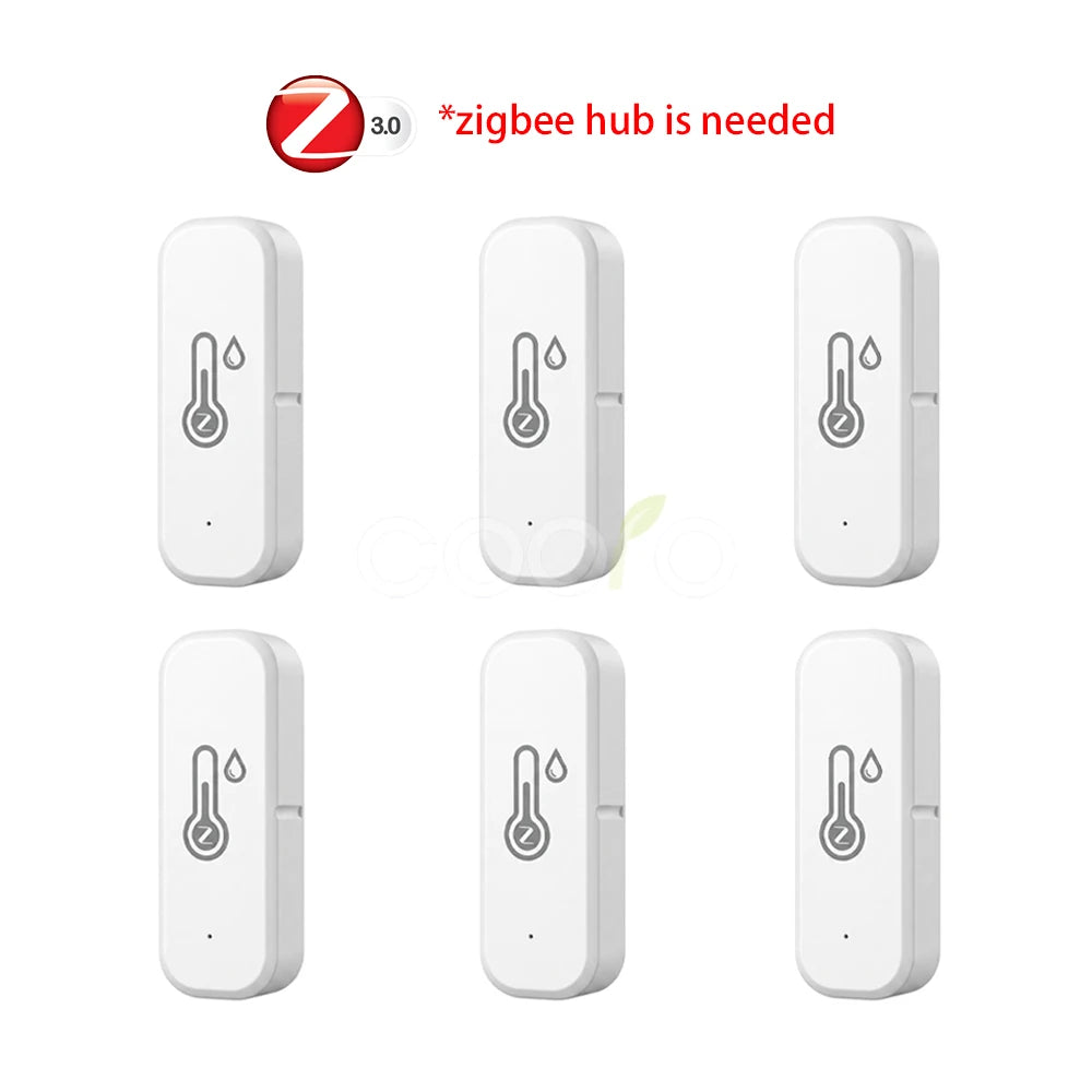 Tuya Zigbee 3.0 Temperature Humidity Sensor Smart Home Indoor Hygrometer App Remote Monitor Work with Smart Life Z2M Need Hub