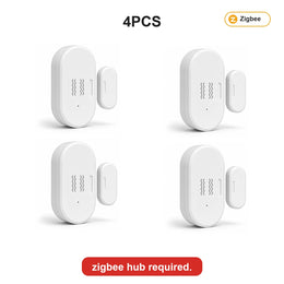 Tuya Zigbee Vibration Door Window Sensor Smart Door Contact Sensor Smart Life Home Assistant Zigbee2Mqtt App Open Close Alert