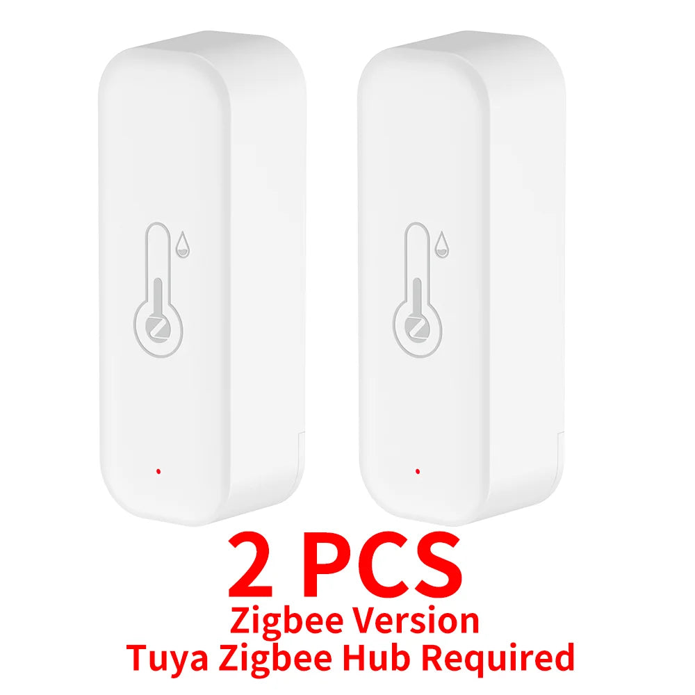1~4Pcs Tuya Zigbee 3.0 Temperature Humidity Sensor  ZTH02 Work with Smartlife Yandex Alexa