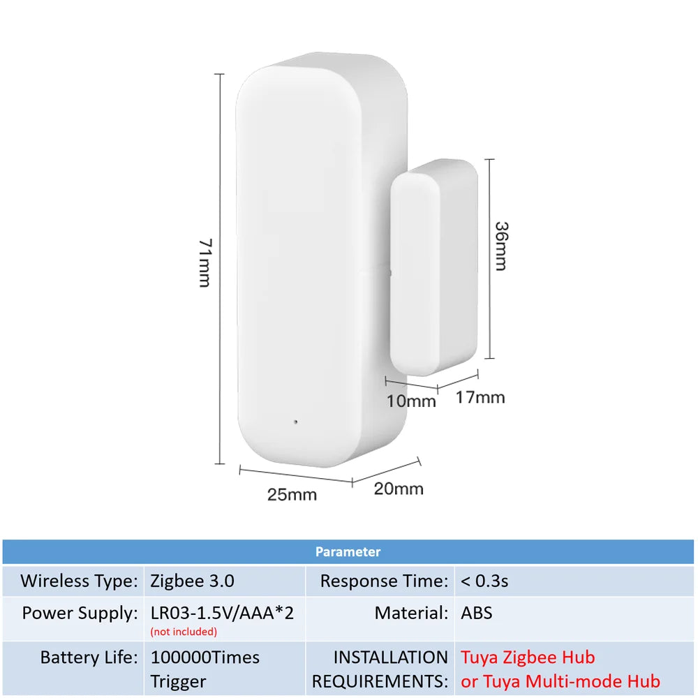 Tuya Zigbee 3.0 Door Sensor Window Sensor Contact Sensor