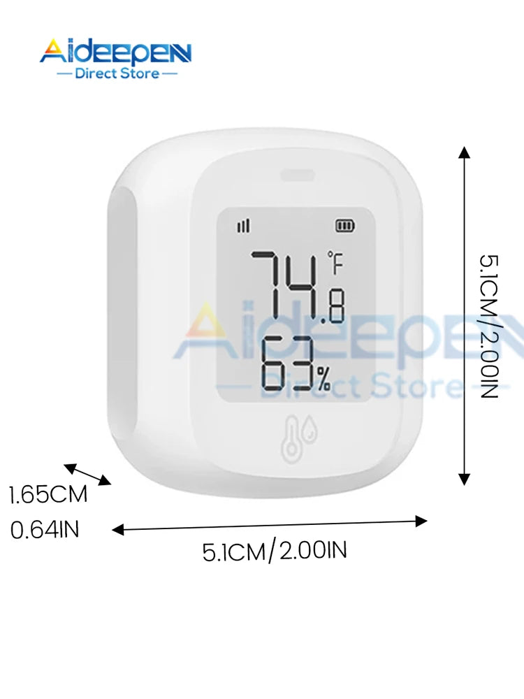 Tuya Smart Wifi/Zigbee Temperature and Humidity Sensor Indoor Hygrometer Thermometer with LCD Display Support Alexa Google Home