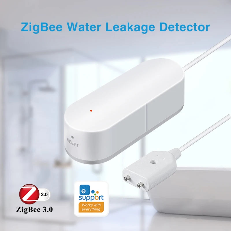 Ewelink Zigbee3.0 Water Sensor Alarm Water Leak Detector Flood Alert Overflow Security Alarm System Works with Zigbee Gateway