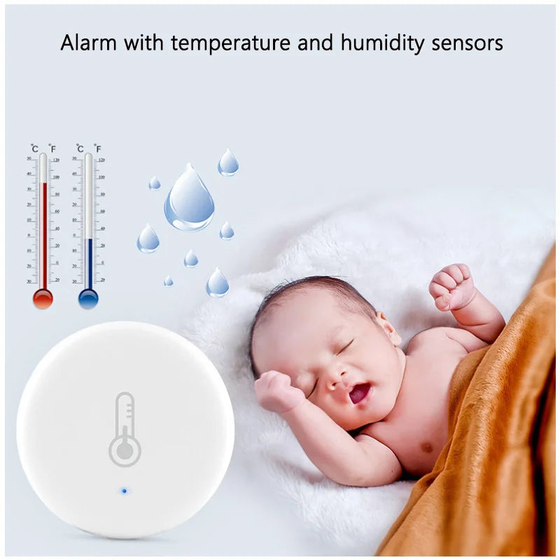 App Remote Control Siren Graffiti Smart Zigbee Temperature & Humidity Sensor Tuya Home Linkage Wireless Intelligent Hygrometer