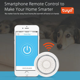 Tuya Zigbee Sound Light Sensor with 90Db Siren USB Powered Smart Home Security Alarm Remote Control via Smart Life App Zigbee