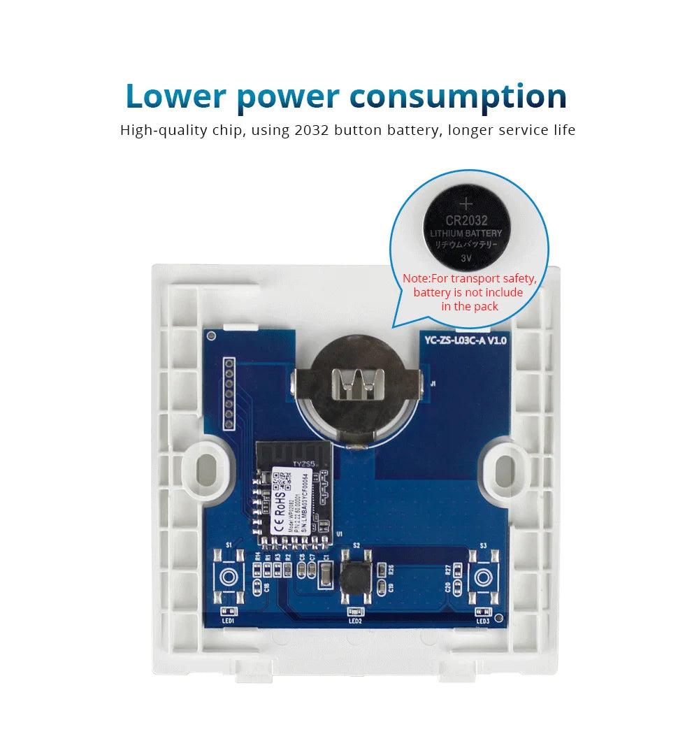 Tuya Zigbee Wireless Scene Switch 1 2 3 4 Gangs Wall Remote Push Button on off Smart Life Control Smart Home Device