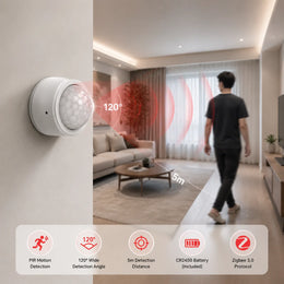 Zigbee 3.0 PIR Motion Sensor Smart Scene Linkage Human Body Sensor Work with Home Assistant Zigbee2Mqtt Ewelink Tuya Smart Life
