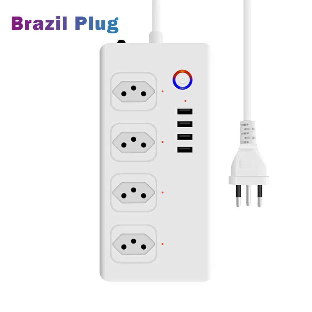 Wifi Zigbee Voice Remote Control Smart Plug Power Strip Extension Cord Multi Plug Timer Socket Work with Alexa Google Assistant