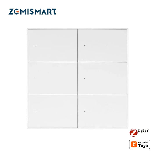 Zigbee 4 Gang Switch Scene Switches 6 Gangs Interruptor Neutral Required Work with Tuya Hub Alexa Google Home Voice