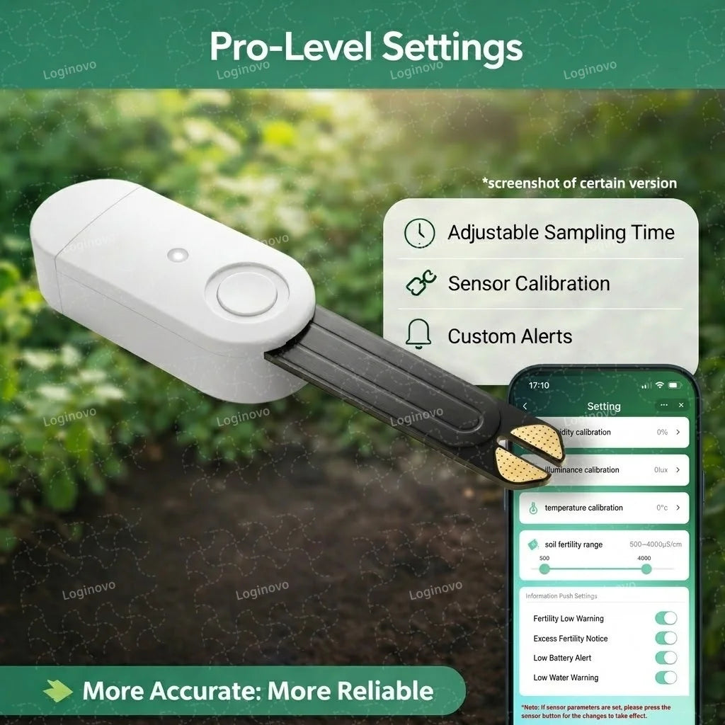 Zigbee Soil Moisture Sensor Temperature Humidity Meter Fertility Light Tester for Tuya Smart Life Z2M Home Assistant Automation