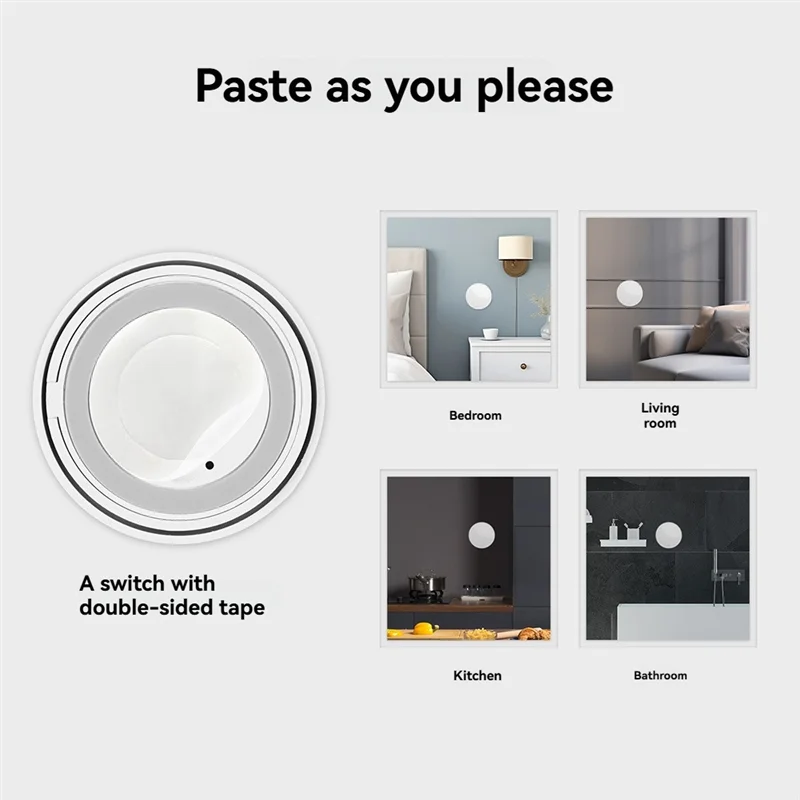 B04B-Smart Life App Compatible Zigbee Knob, Wireless Scene Button Controller Battery Powered