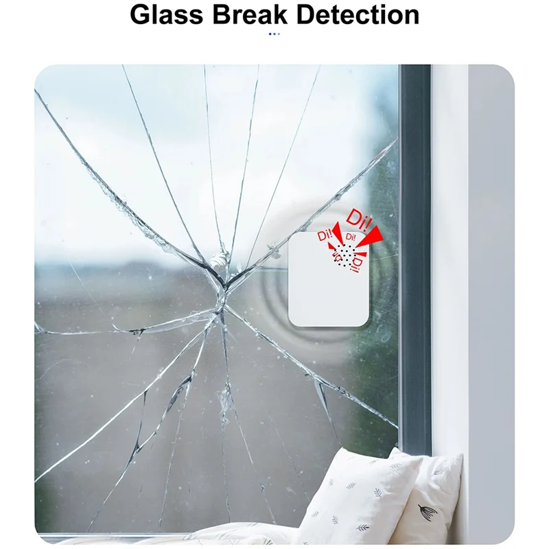 Abjf-Tuya Zigbee Smart Vibration Sensor Wireless Glass Break/Drop/Tilt Detector Smart Siren Alarm