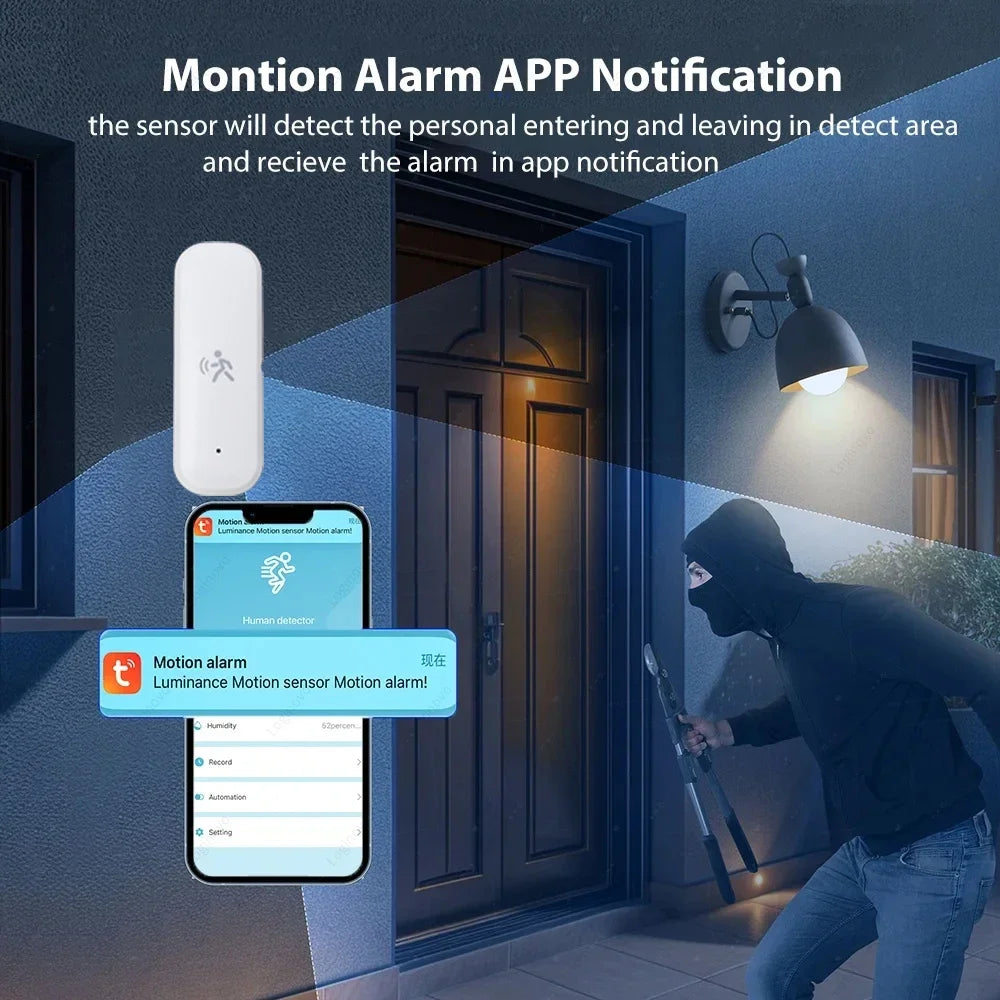 Zigbee 10G Mmwave Radar Motion Sensor Human Detector with Illuminance Temperature Humidity Sensor Support Tuya Hub Zigbee2Mqtt