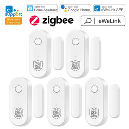 Smart Home Zigbee Door Sensor Window Open Closed Detector Security Alarm Ewelink APP Control Work with Hub Support Alexa Google