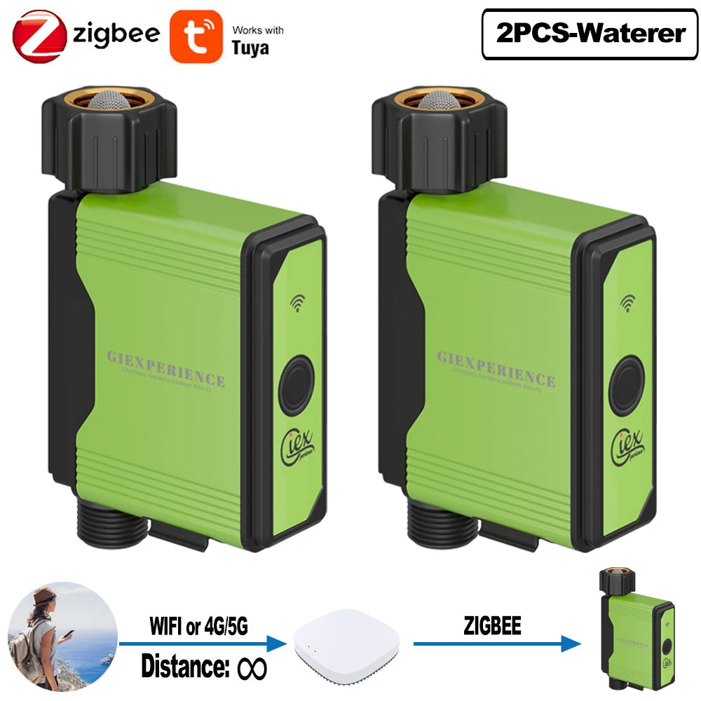 2024 NEW ZIGBEE Garden Watering Timer Smart Sprinkler Drip Irrigation System Built-In Water Flow Recorder Controller TUYA