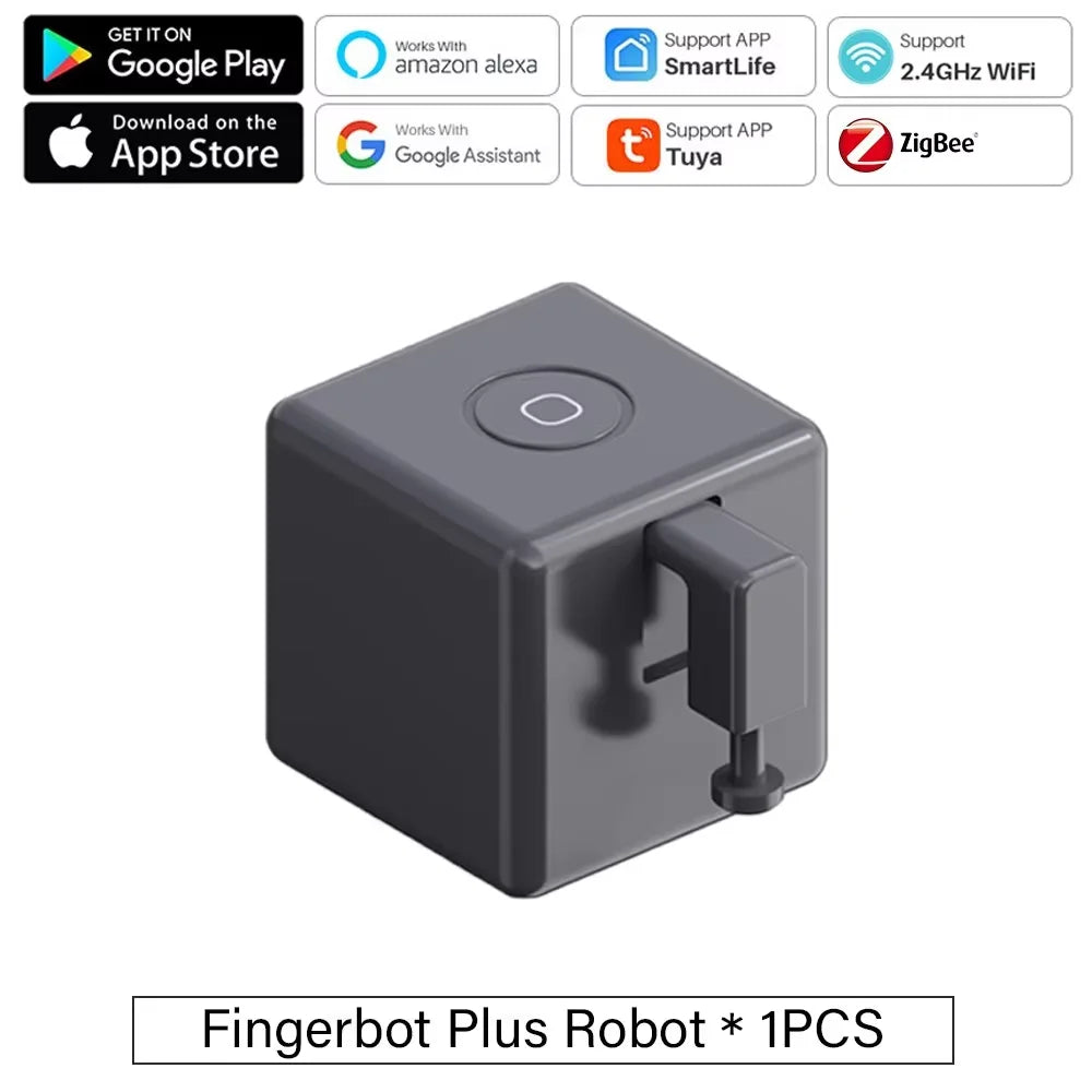 Tuya Zigbee 3.0 Smart Fingerbot Switch Remoter Garage Curtain Button Robot Pusher for Alexa Google Home Voice Assistant