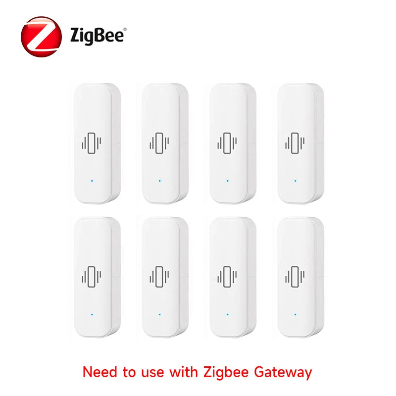 Tuya Zigbee Vibration Sensor Real Time Monitoring Door Window Detection Alarm Smart Home Security Protection System