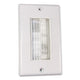 SCP Audio/Video Cable Entrance Wall Plate, Single Gang, Brush Style, White