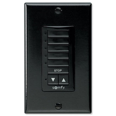 Somfy Decoflex Wirefree RTS Wall Switch, 5-Channel, Black